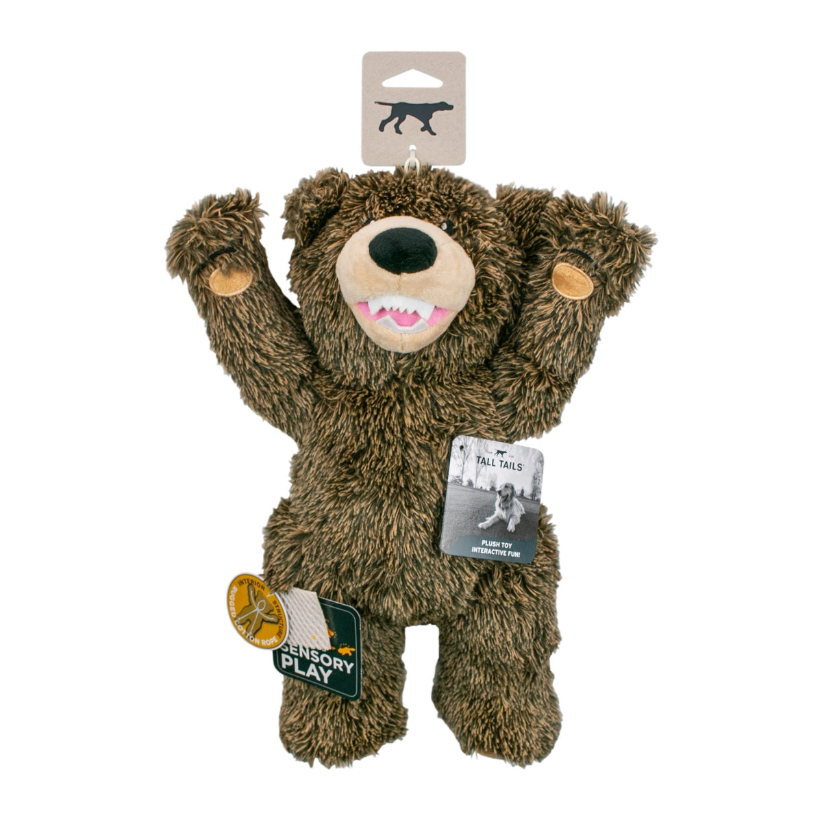 Tall Tails Grizzly Rope Body Dog Toy
