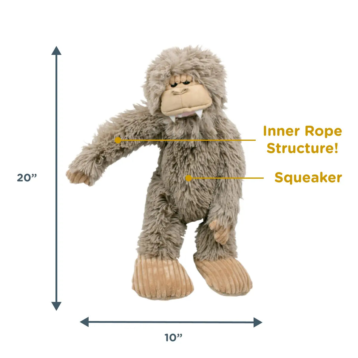 Tall Tails Big Foot with Squeaker