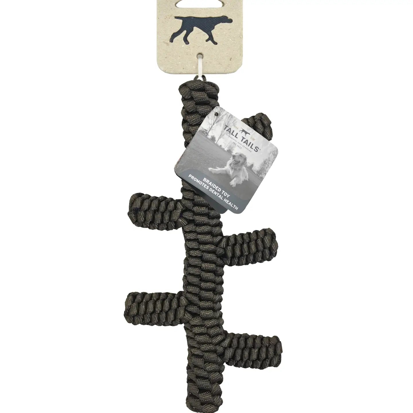Tall Tails Brown Braided Stick Toy - 9"