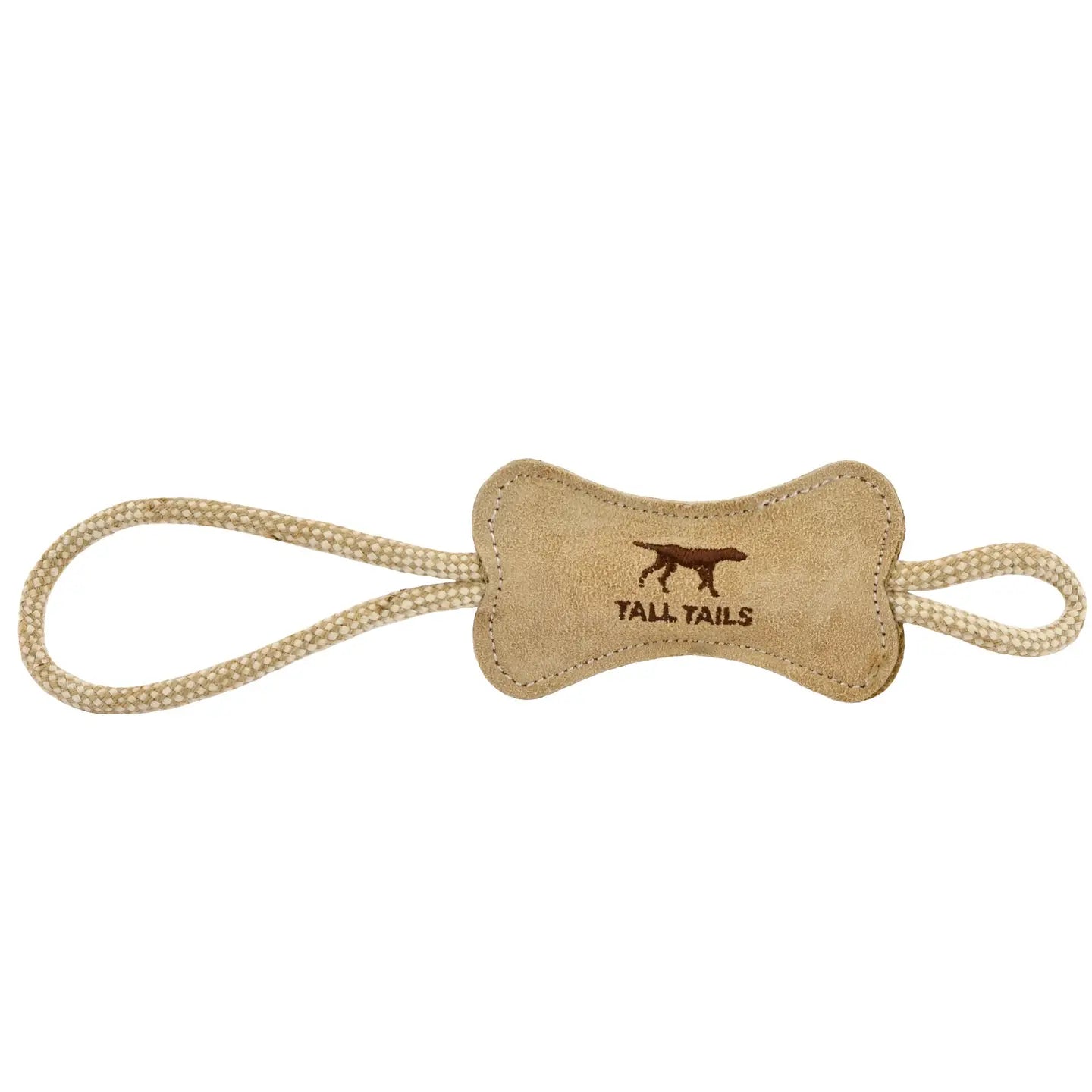 Tall Tails Leather & Wool Bone Tug Toy