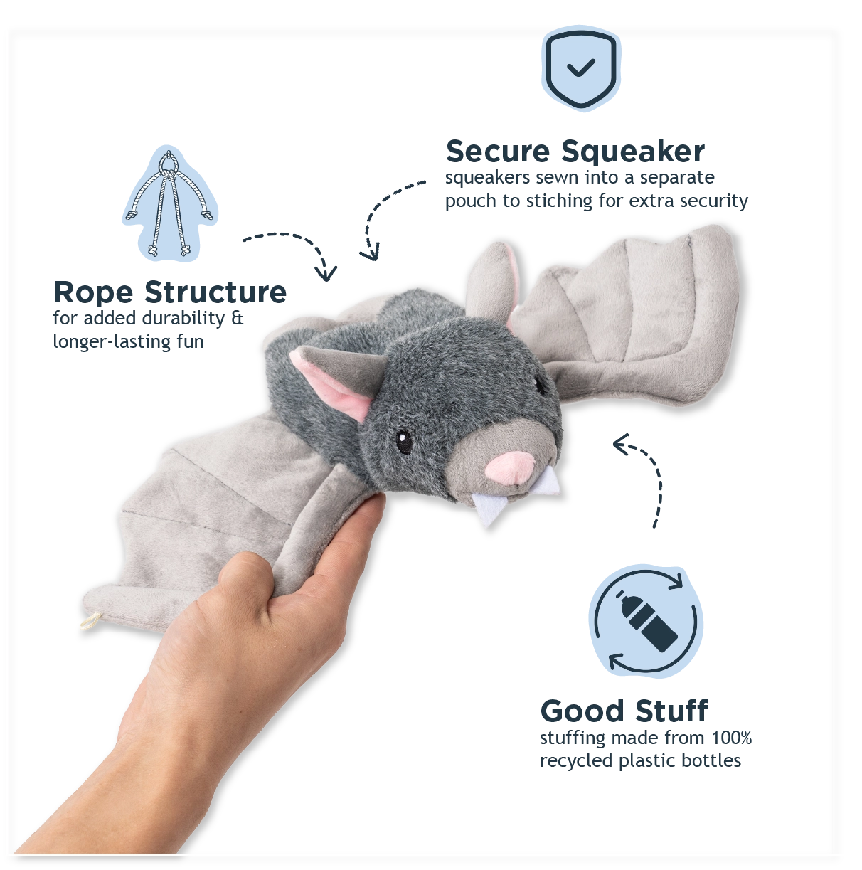 Tall Tails Bat Fling and Fetch Toy