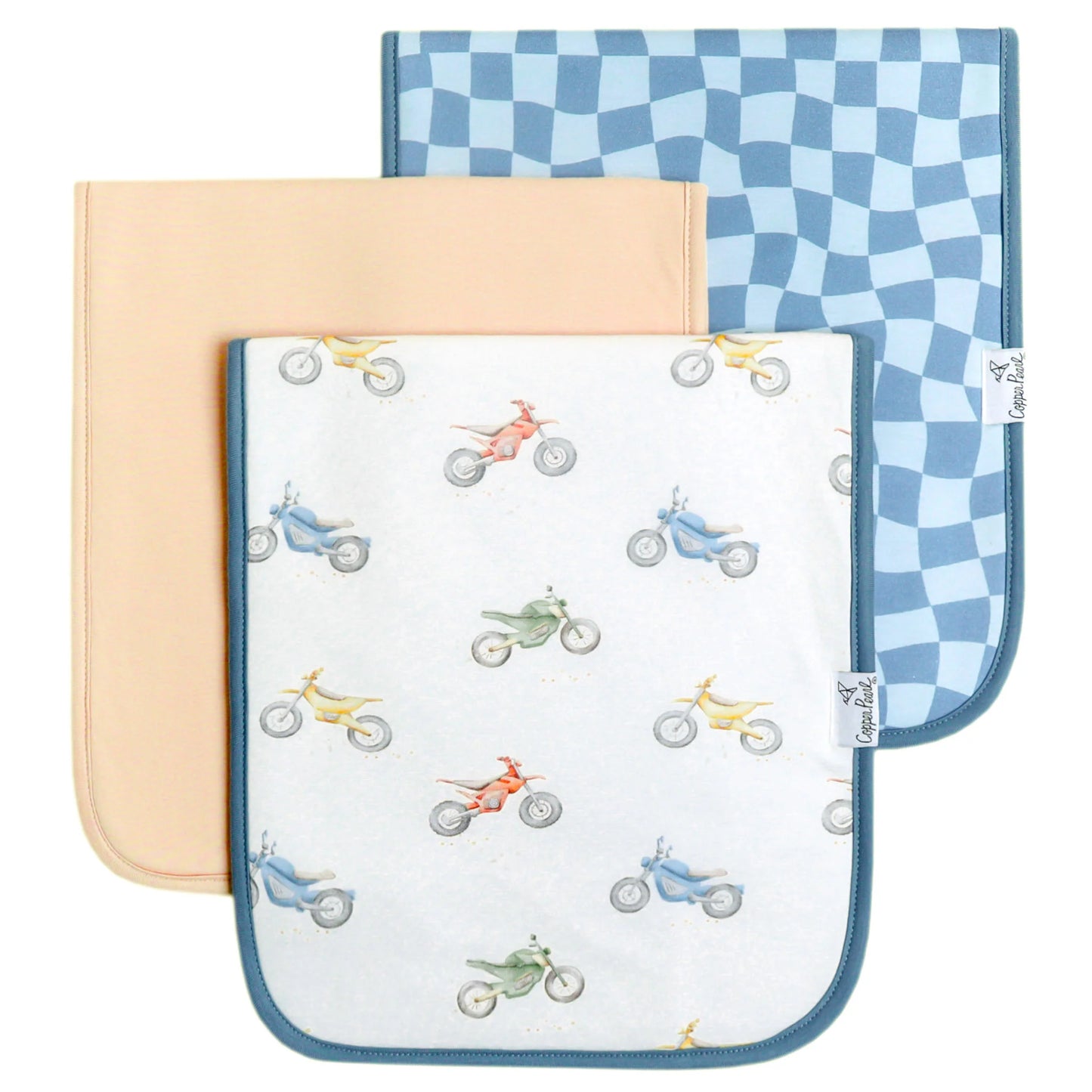 Copper Pearl Burp Cloth Sets (various prints)