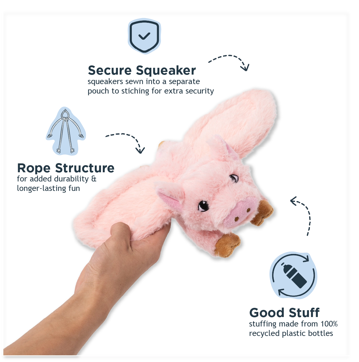 Tall Tails Pig Fling and Fetch Toy
