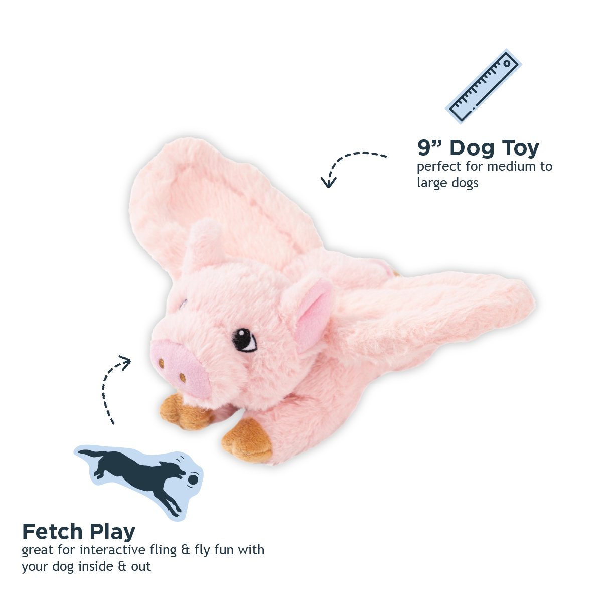 Tall Tails Pig Fling and Fetch Toy