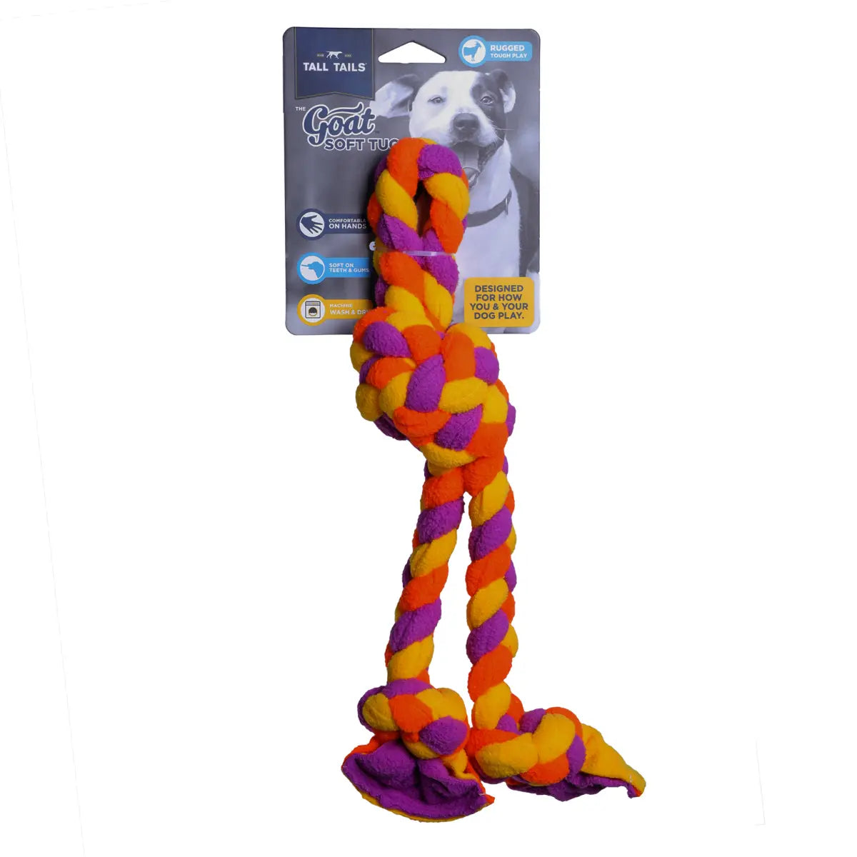 Tall Tails Goat Braided Soft Tug Dog Toy