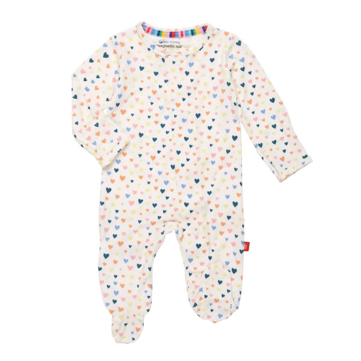 Love at Furst Site Ruffle Butt Footie- Magnetic Me