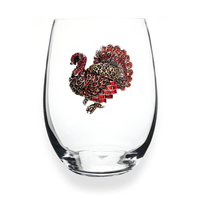 Jeweled Wine Glass (assorted options)