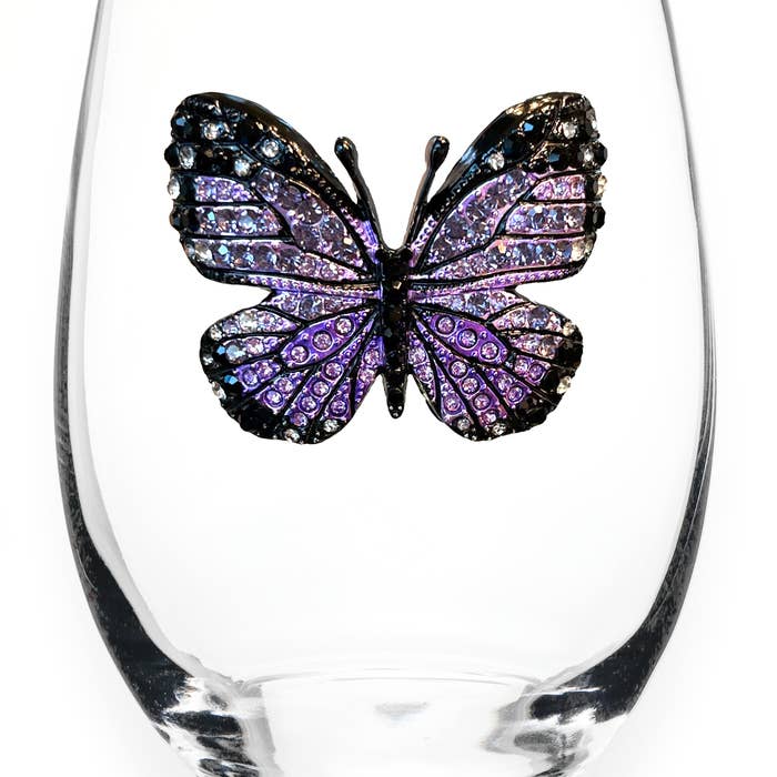 Jeweled Wine Glass (assorted options)