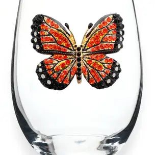 Jeweled Wine Glass (assorted options)