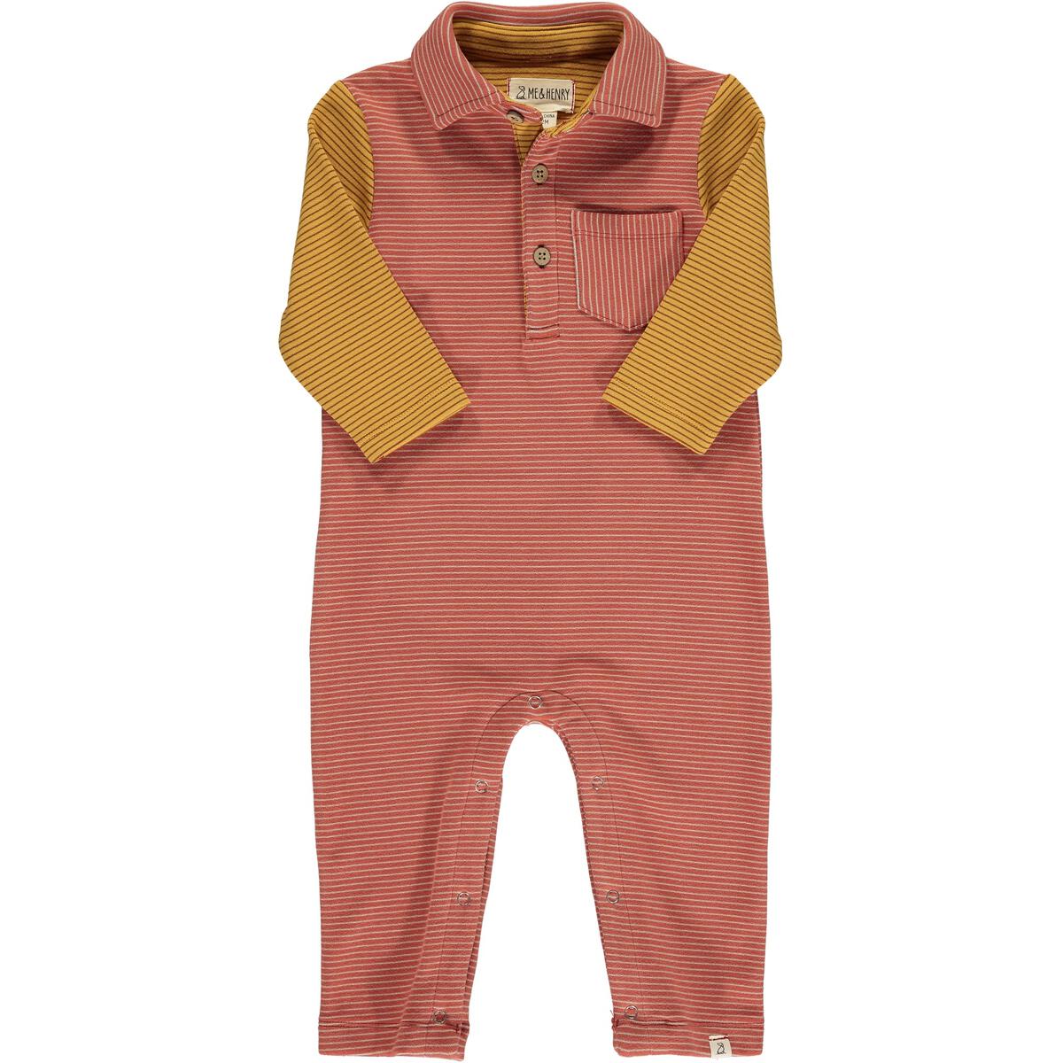 Pumpkin/Gold Arlington Cosy Polo Romper