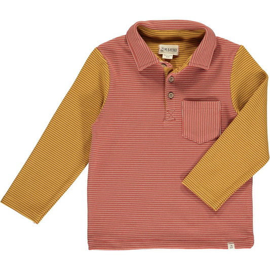 Pumpkin/Gold Troy Collared Shirt