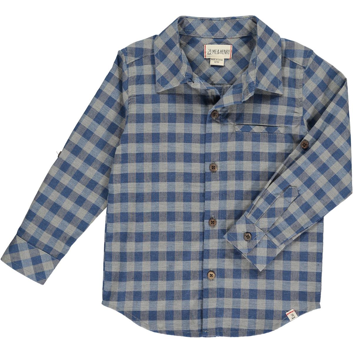 Grey/Blue Plaid Atwood Woven Shirt