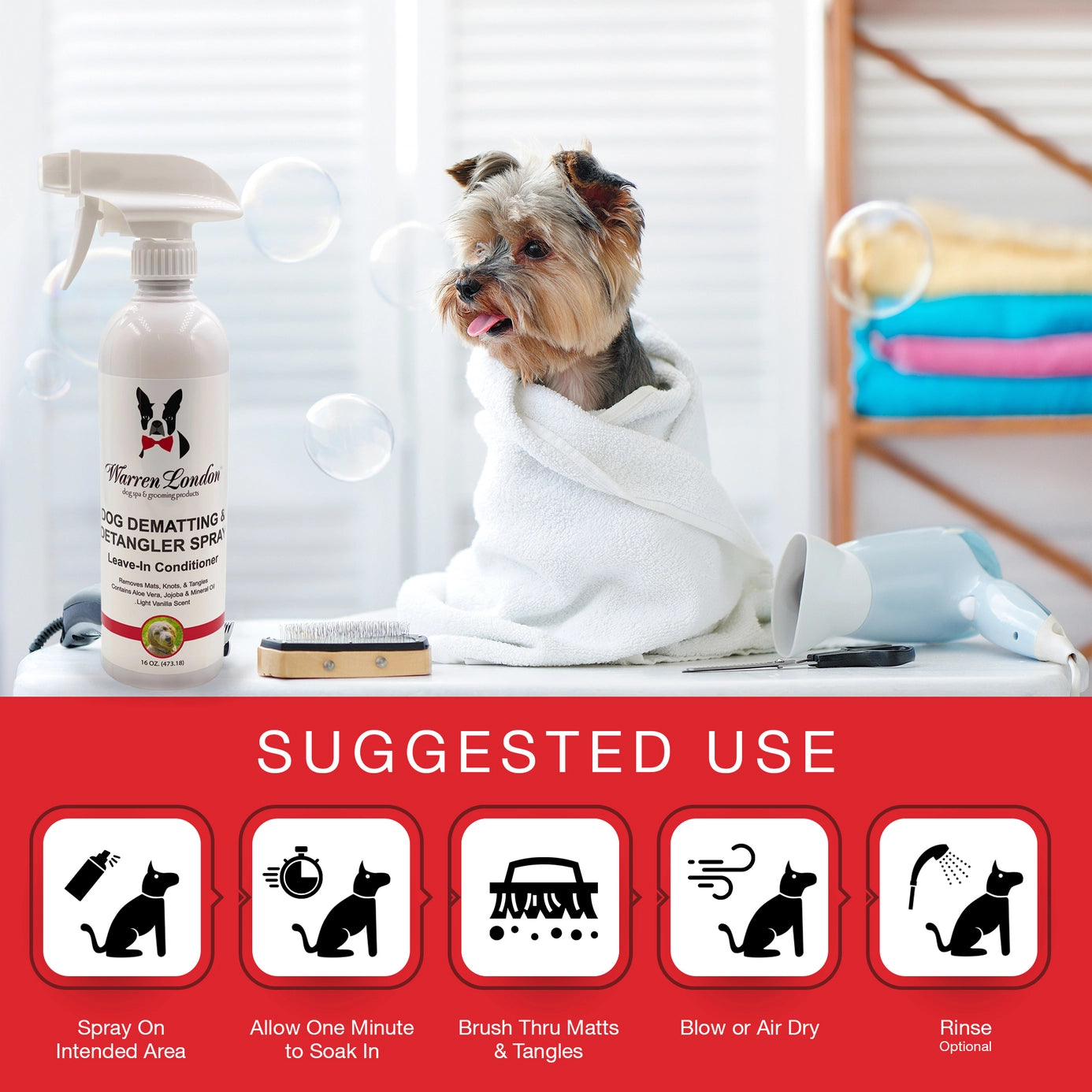 Dog Dematting & Detangler Spray