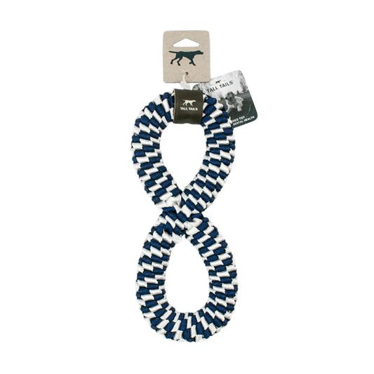 Tall Tails Navy Braided Infinity Dog Tug Toy - 11"