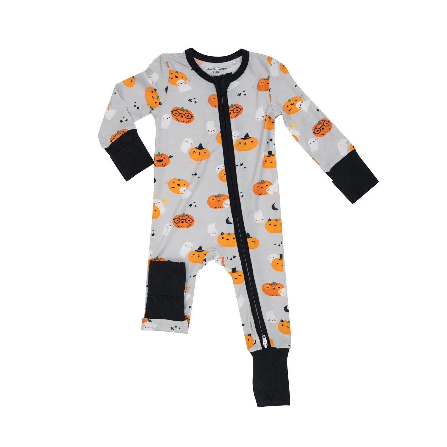 Two Way Zipper Convertible Pajamas- Pumpkins & Ghosts