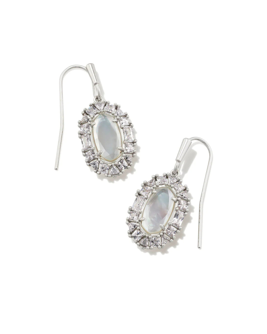 Lee Crystal Frame Drop Earrings