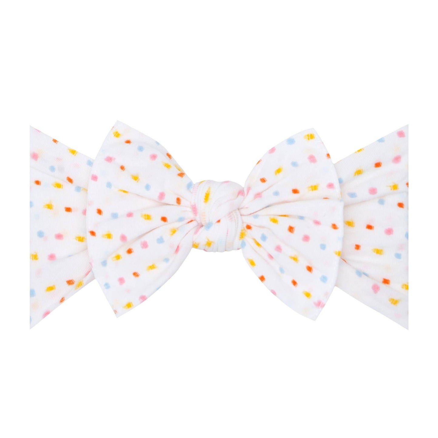 Baby Bling® Shabby Dot Knot: White/Red dot