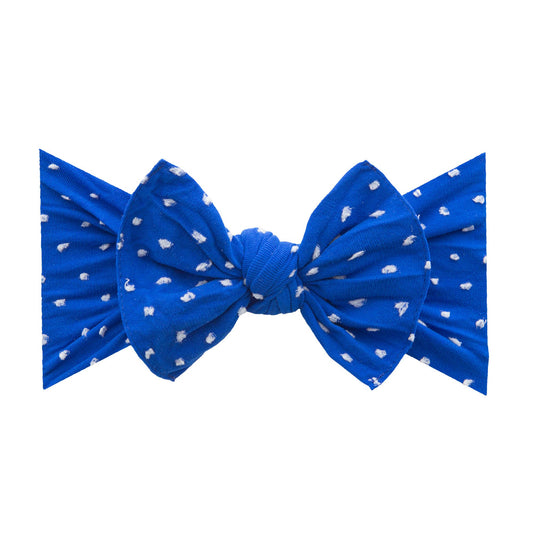 Baby Bling® Shabby Dot Knot: Royal/White dot