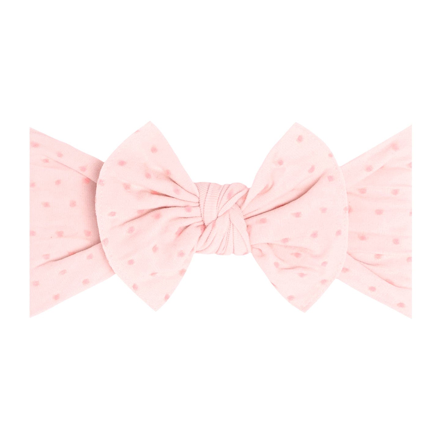 Baby Bling® Shabby Dot Knot: White/Red dot