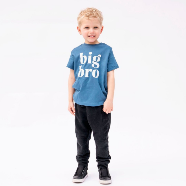 Big Bro Short Sleeve Shirt - Pregnancy Announcement - Family: 7/8Y