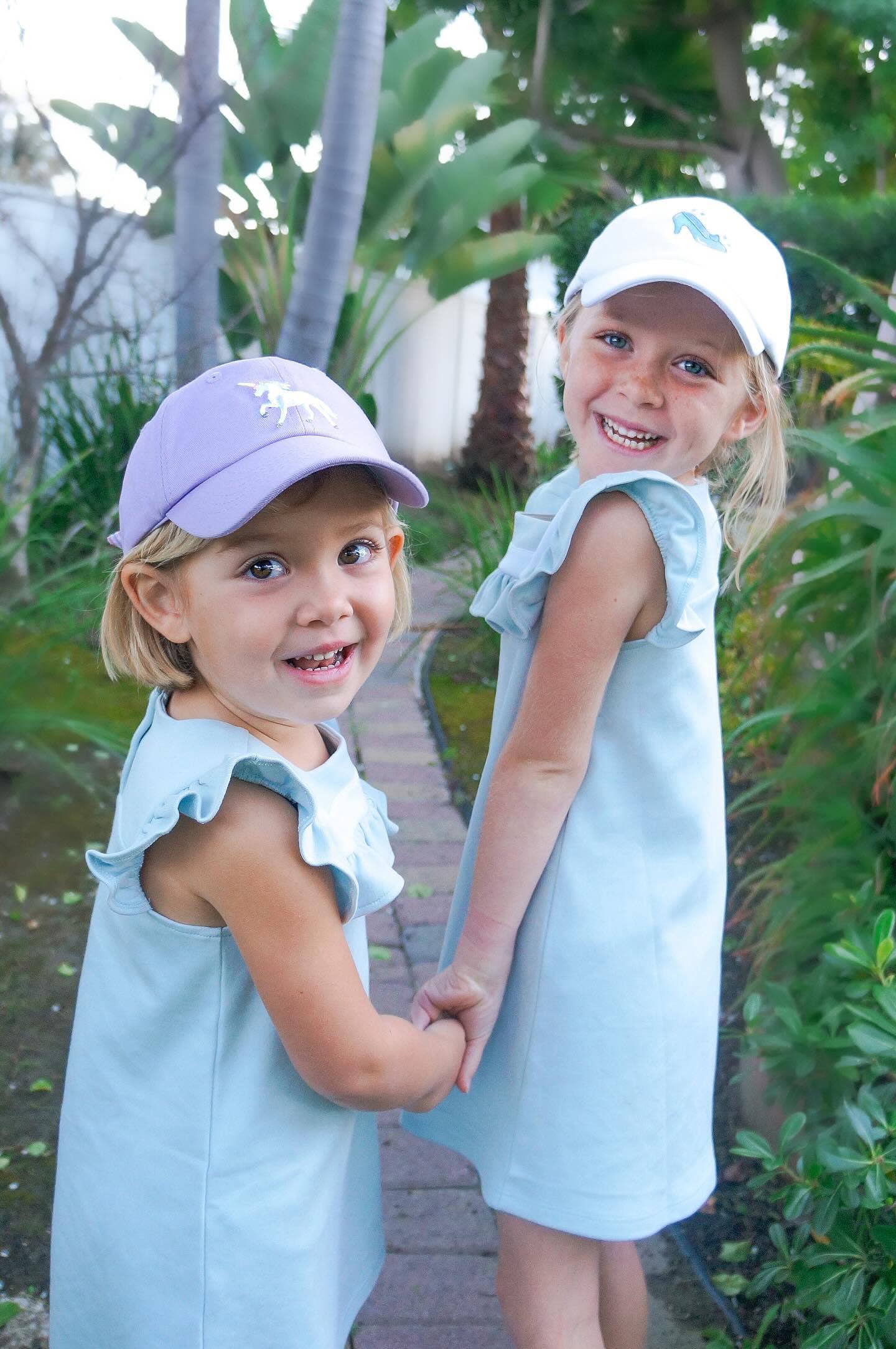 Rainbow Unicorn Bow Baseball Hat: Youth (ages 2-7)