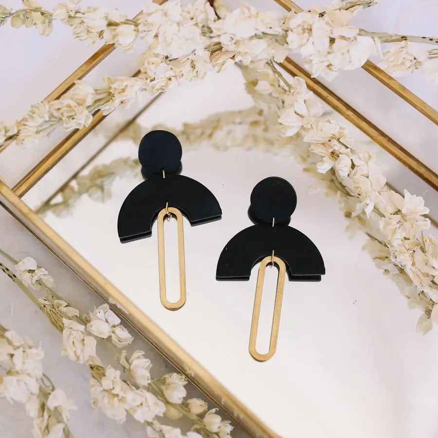 Worthy Co Marie Black Earring