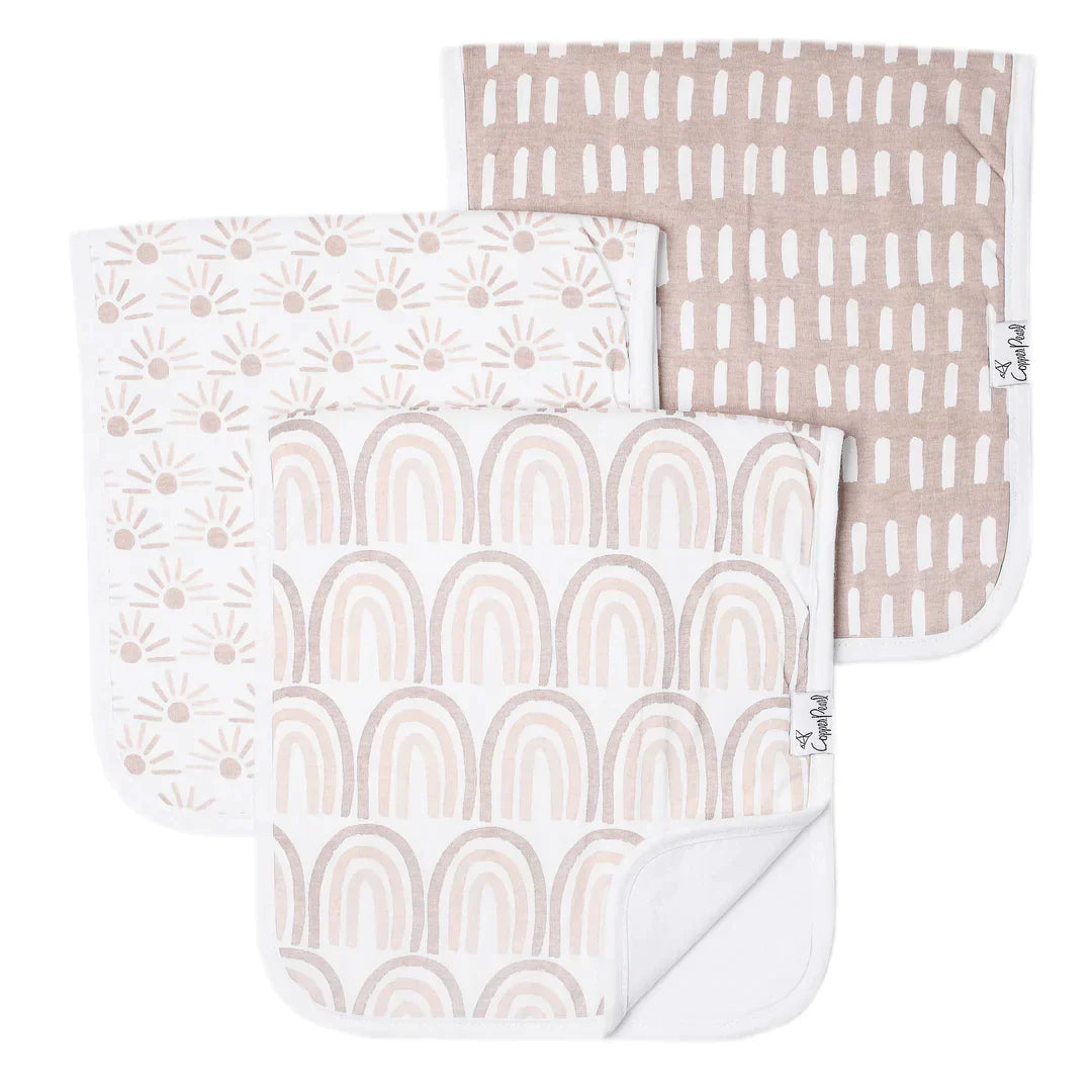 Copper Pearl Burp Cloth Sets (various prints)