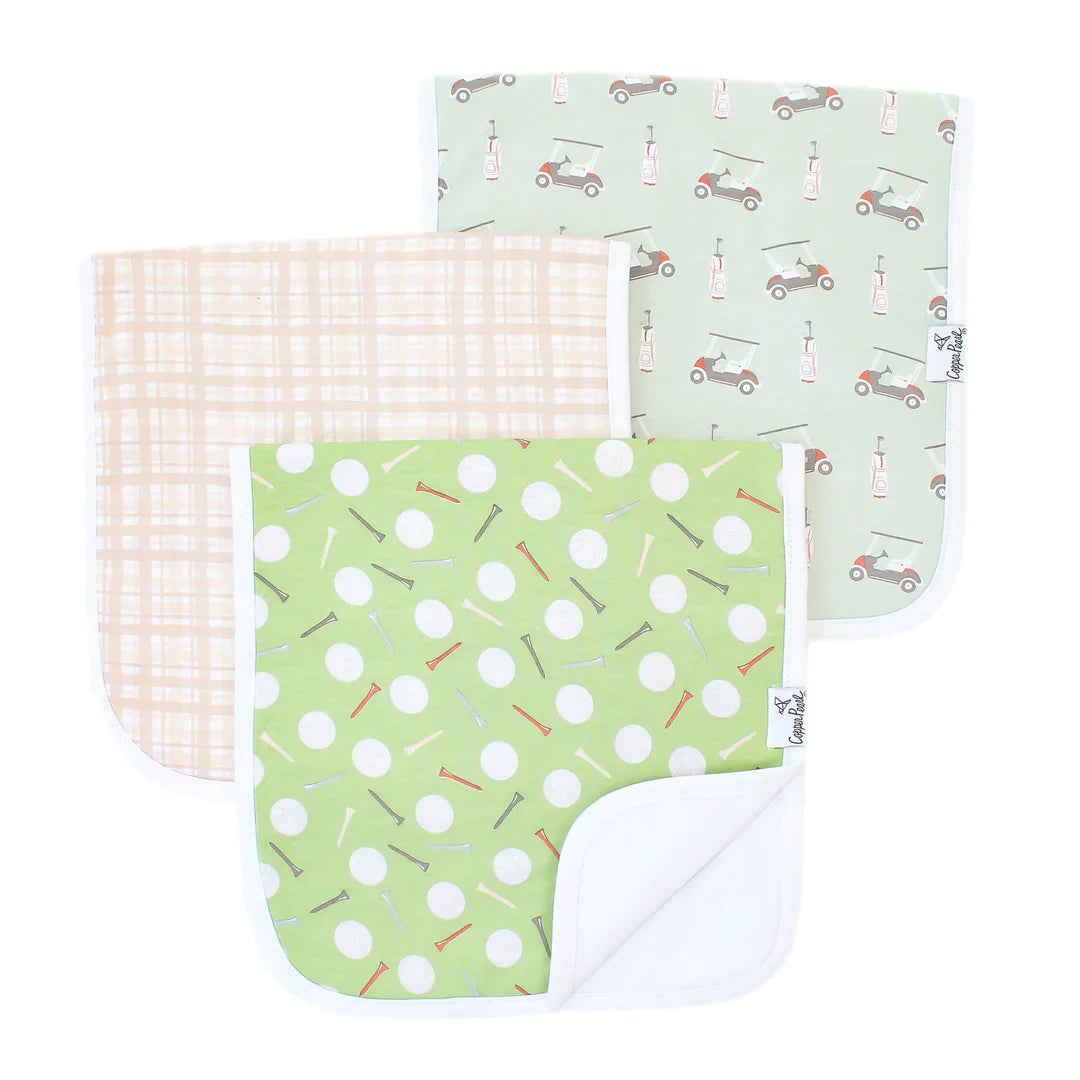 Copper Pearl Burp Cloth Sets (various prints)