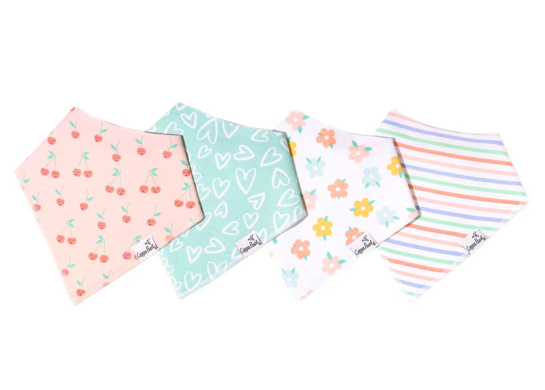 Copper Pearl Bandana Drool Bib Sets (various prints)