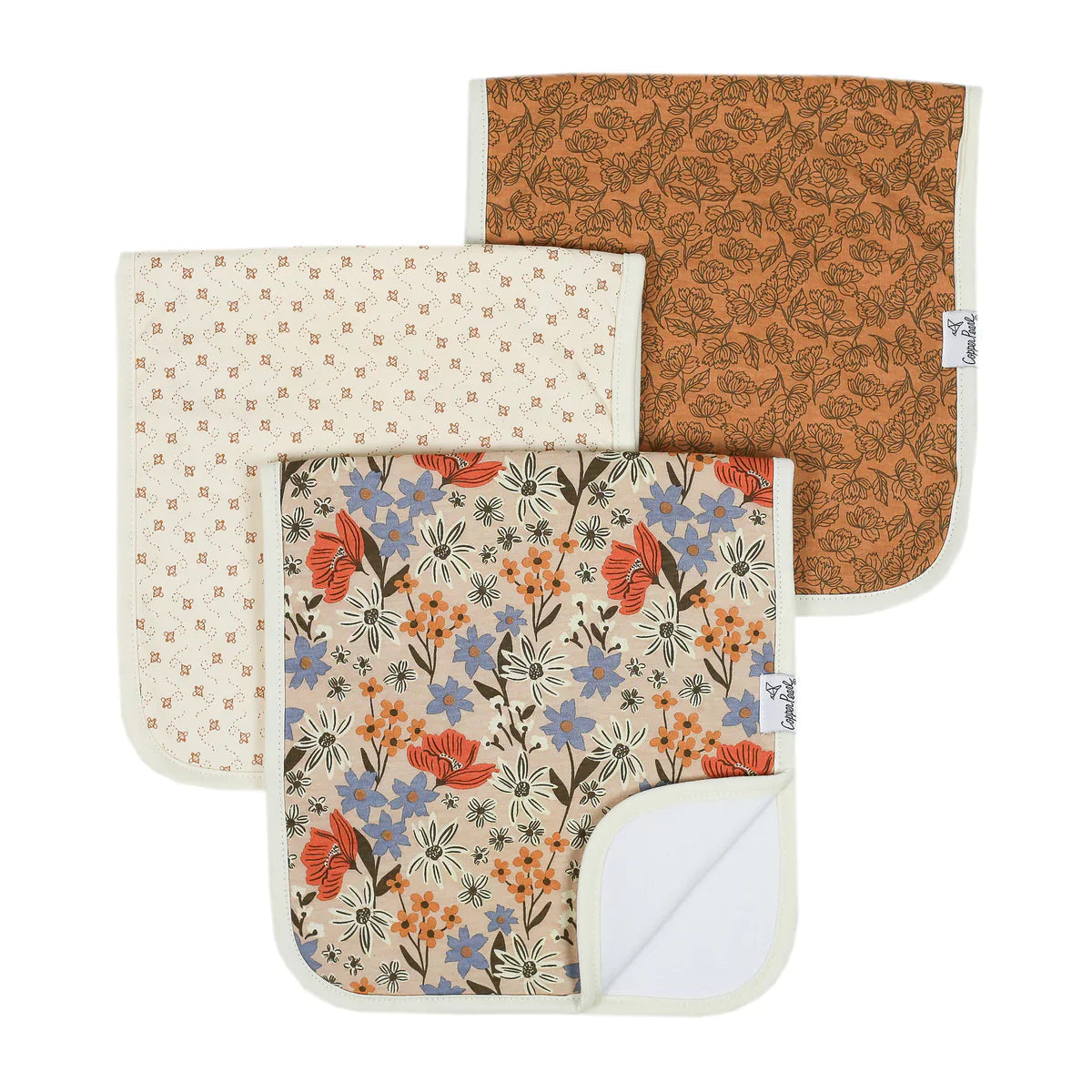 Copper Pearl Burp Cloth Sets (various prints)