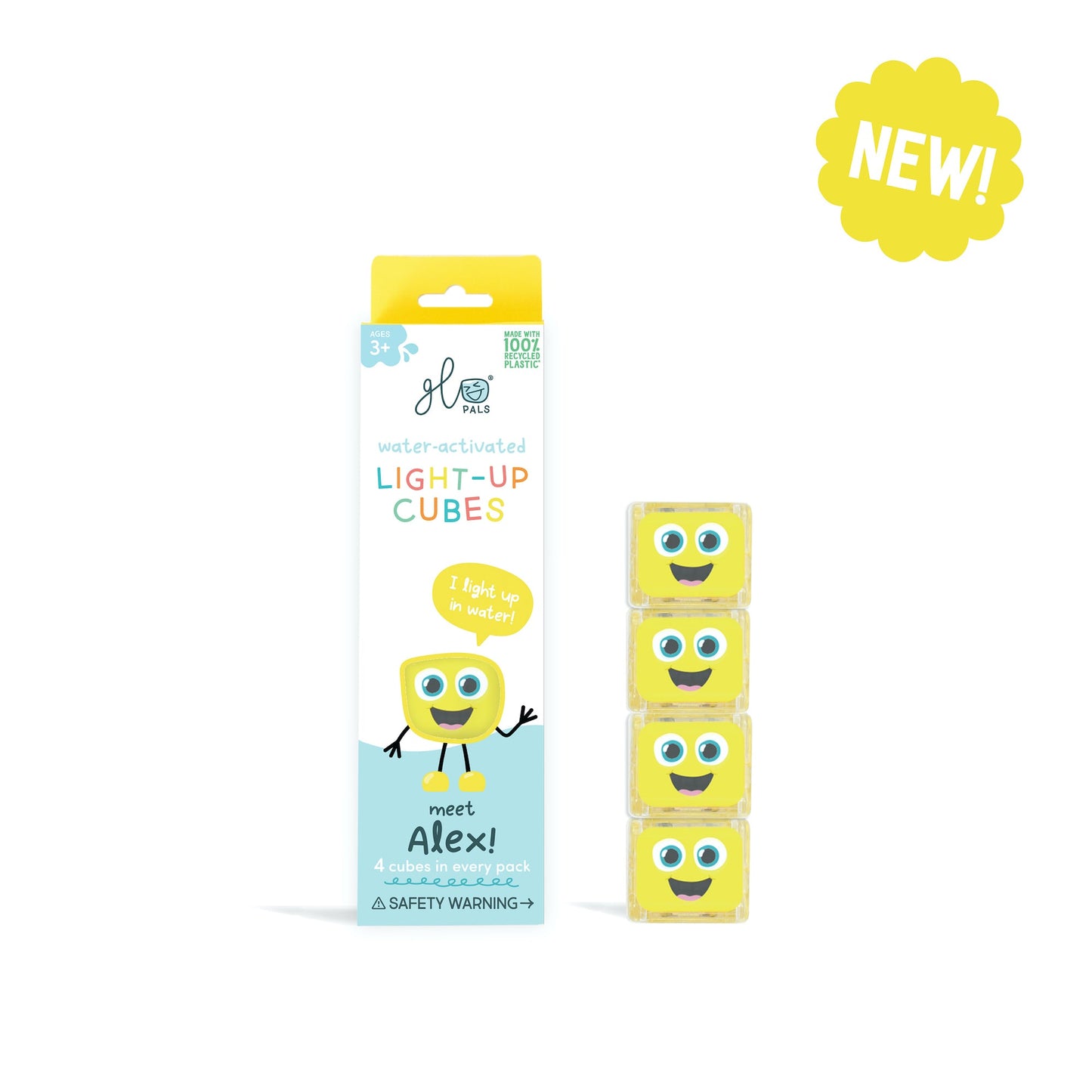 Glo Pals Light-Up Cubes- Alex (yellow)