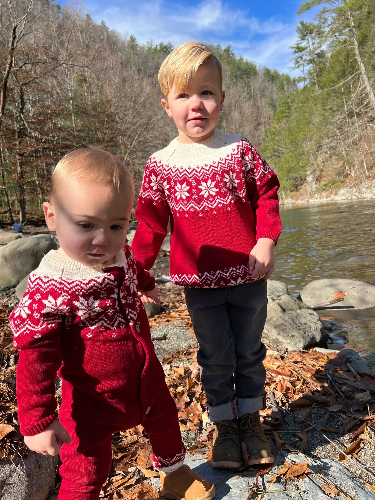 Red Fairisle Romper