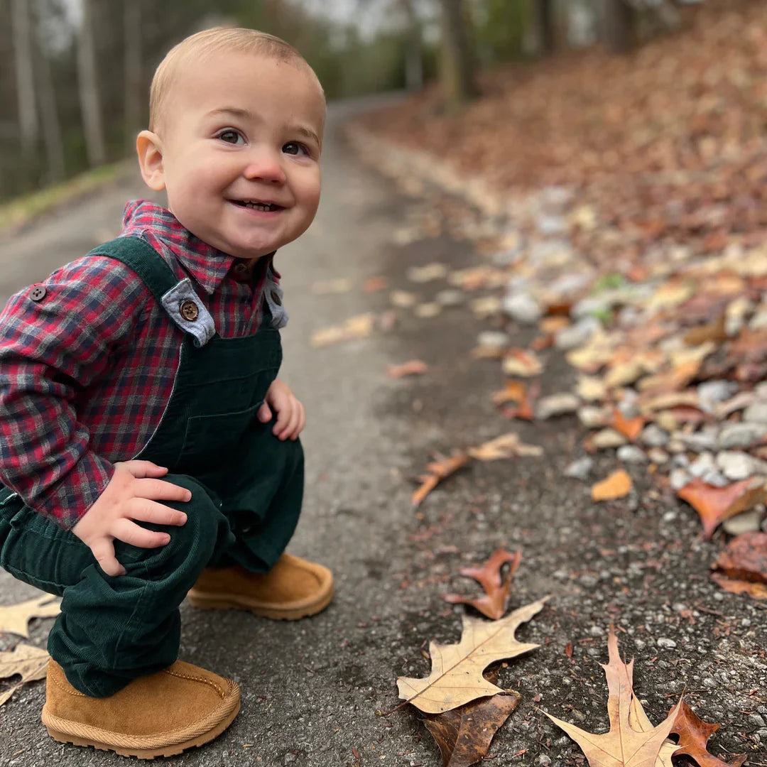 Red Multi Plaid Jasper Onesie