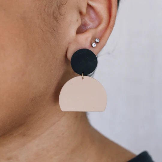 Worthy Co Coco Black+Tan Earring