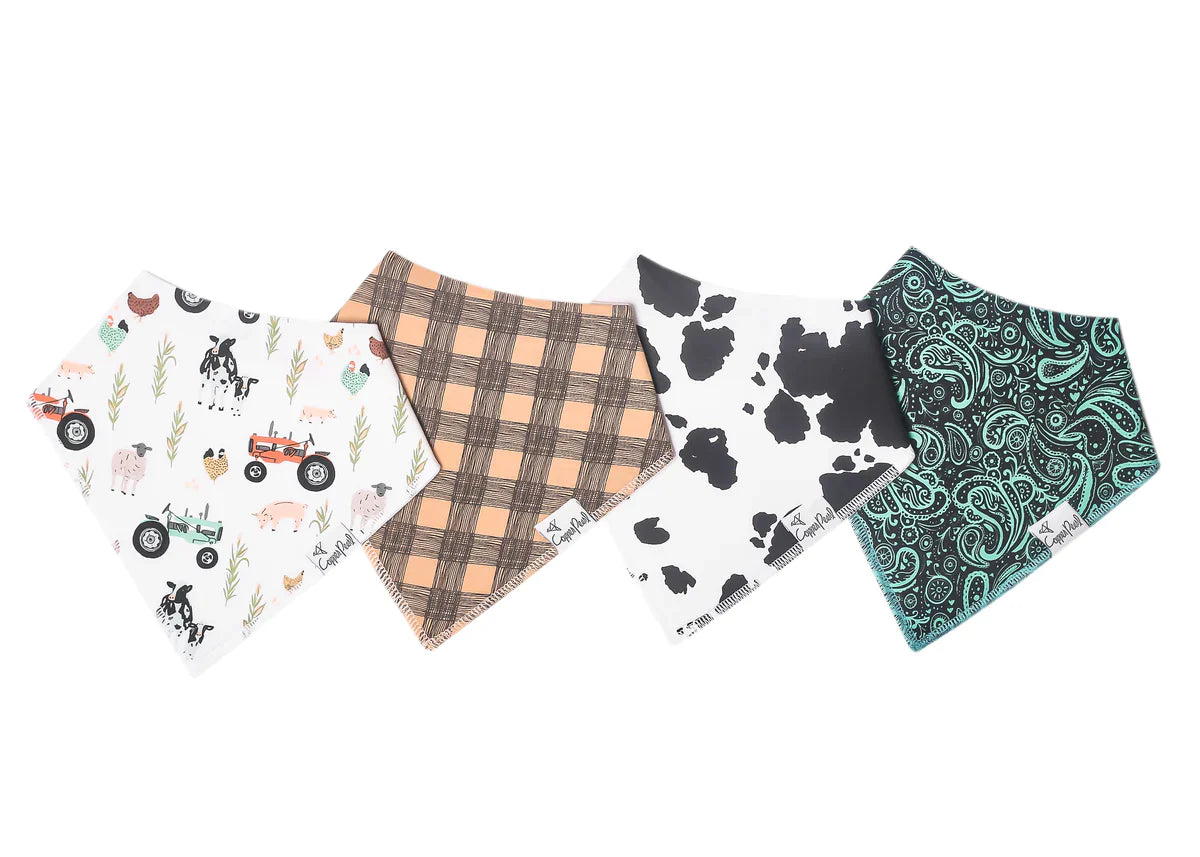 Copper Pearl Bandana Drool Bib Sets (various prints)