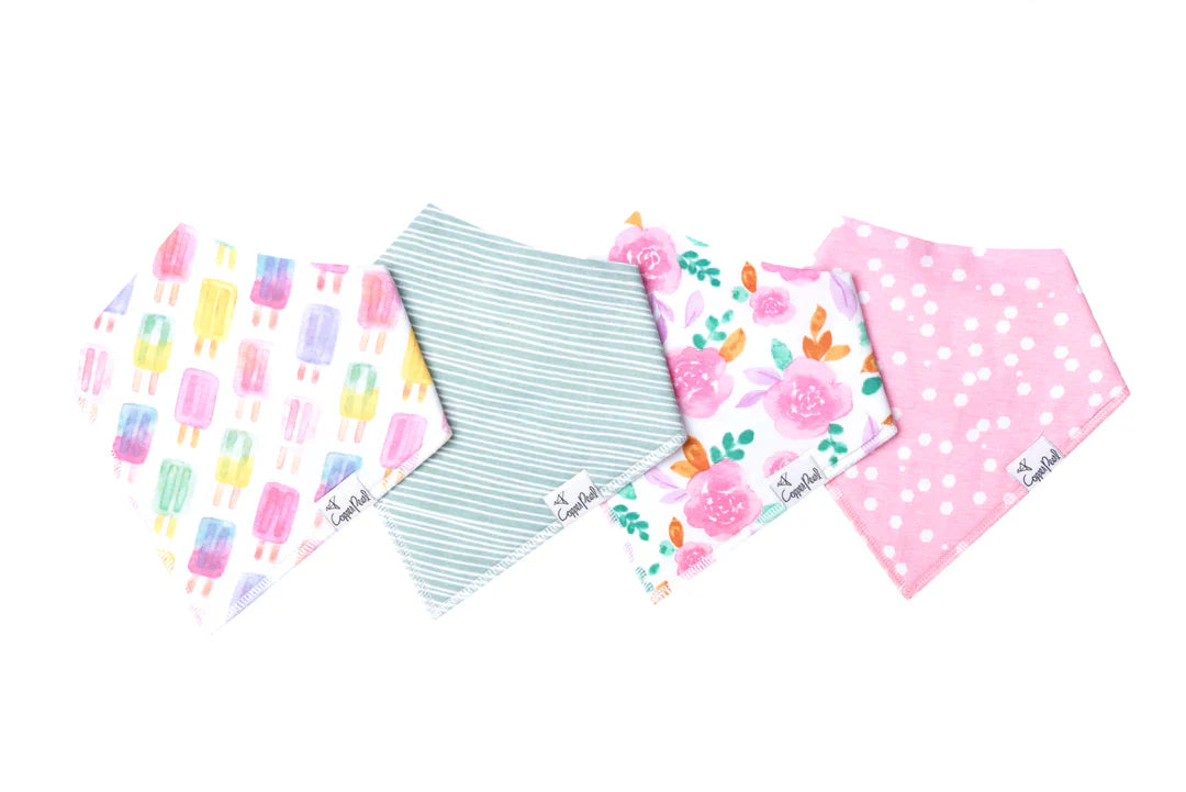 Copper Pearl Bandana Drool Bib Sets (various prints)