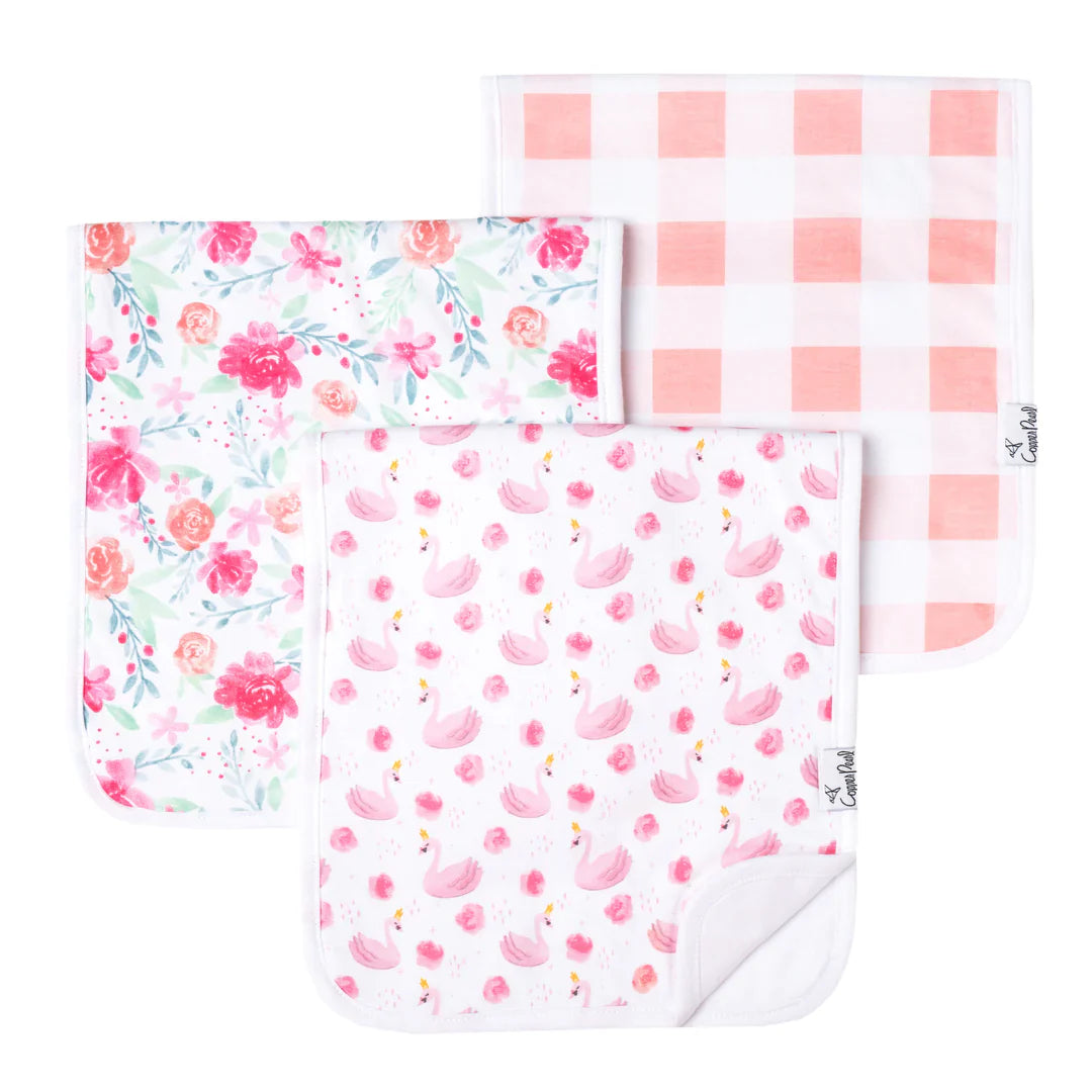 Copper Pearl Burp Cloth Sets (various prints)