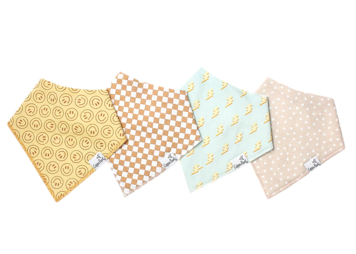 Copper Pearl Bandana Drool Bib Sets (various prints)