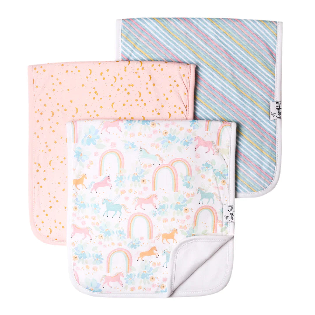 Copper Pearl Burp Cloth Sets (various prints)