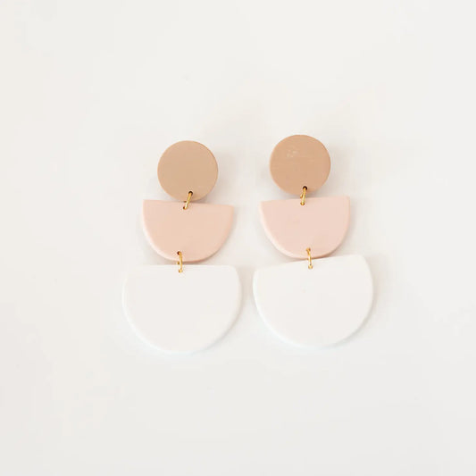 Worthy Co Taos Tan+Blush+White Earring