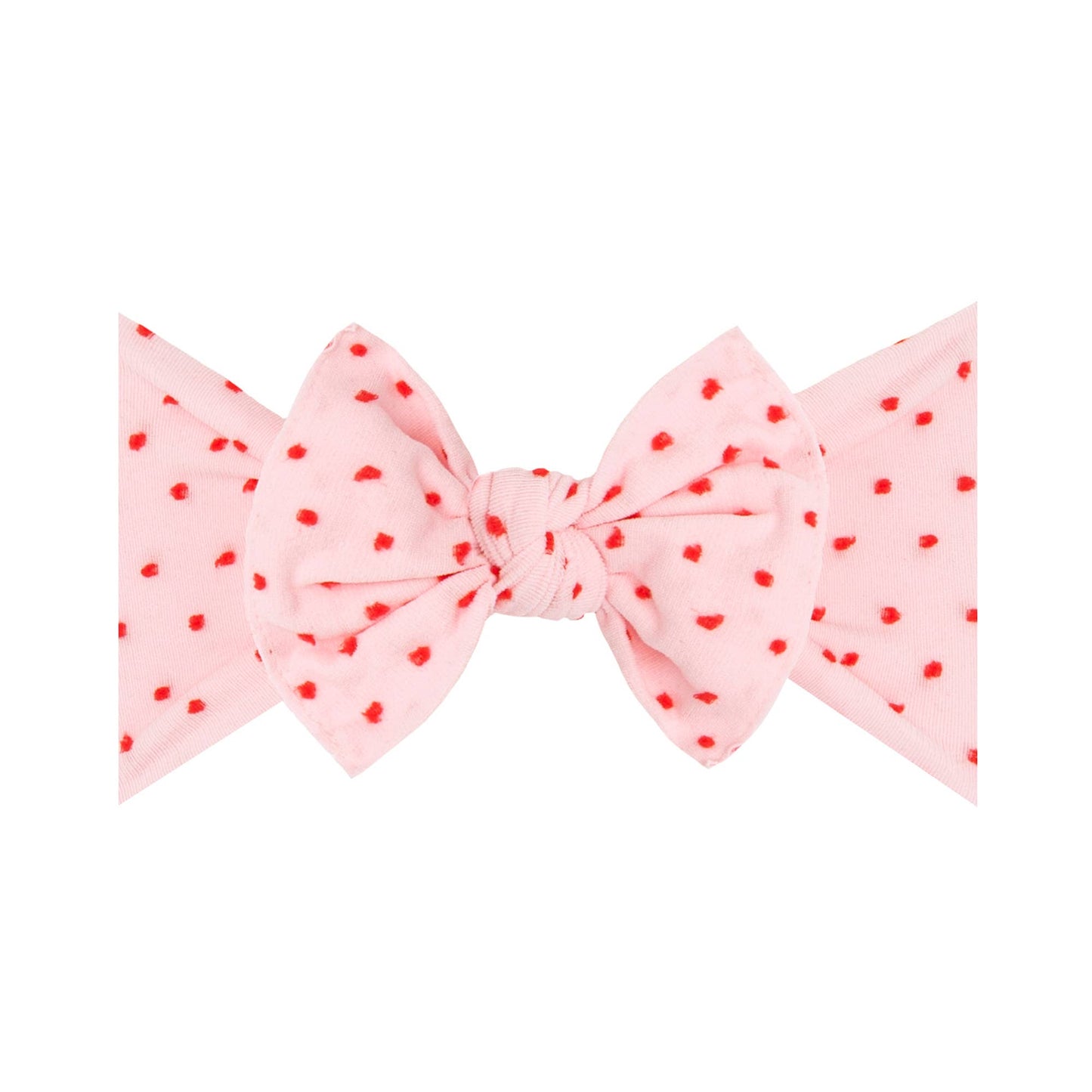 Baby Bling® Shabby Dot Knot: Ivory/White dot