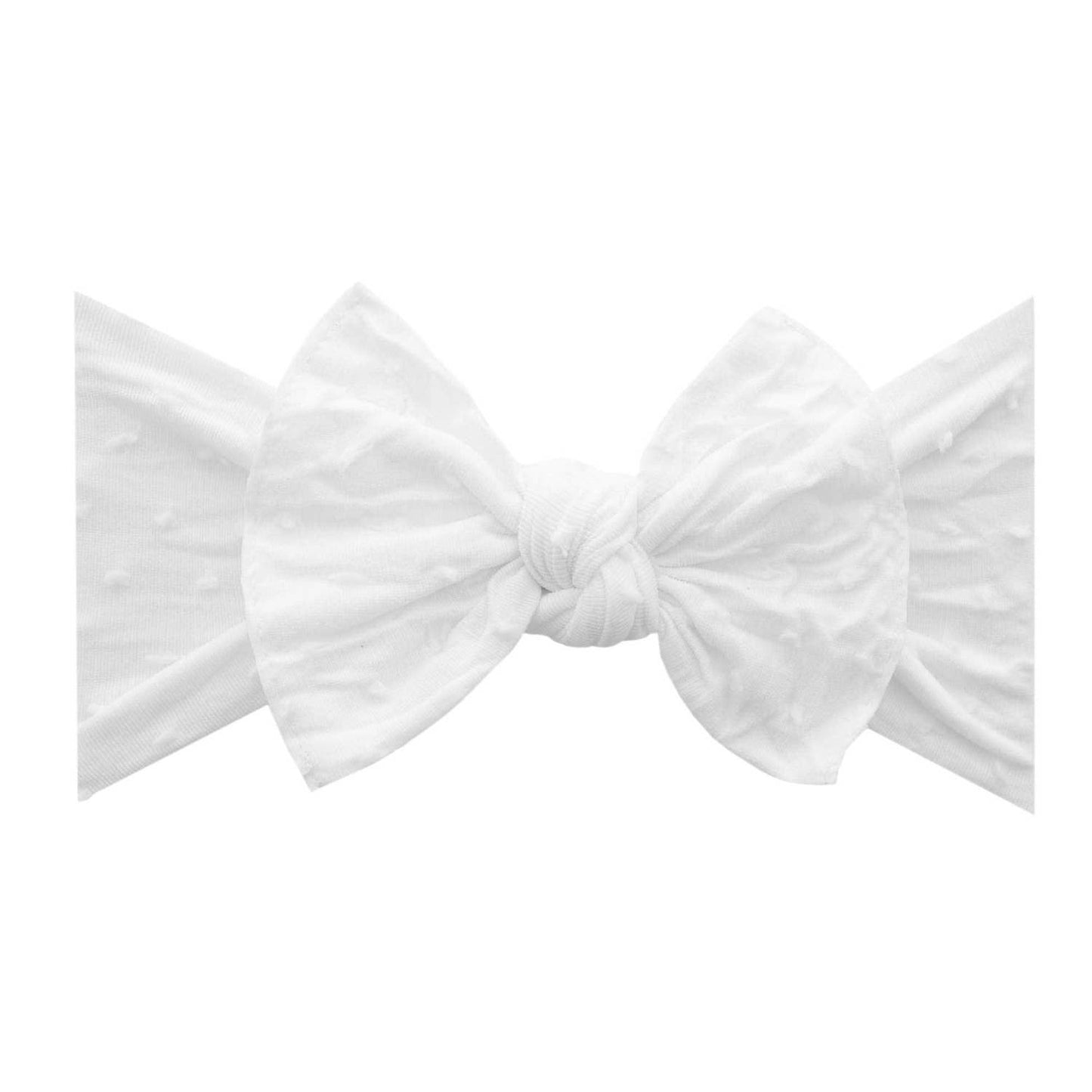 Baby Bling® Shabby Dot Knot: Ivory/White dot