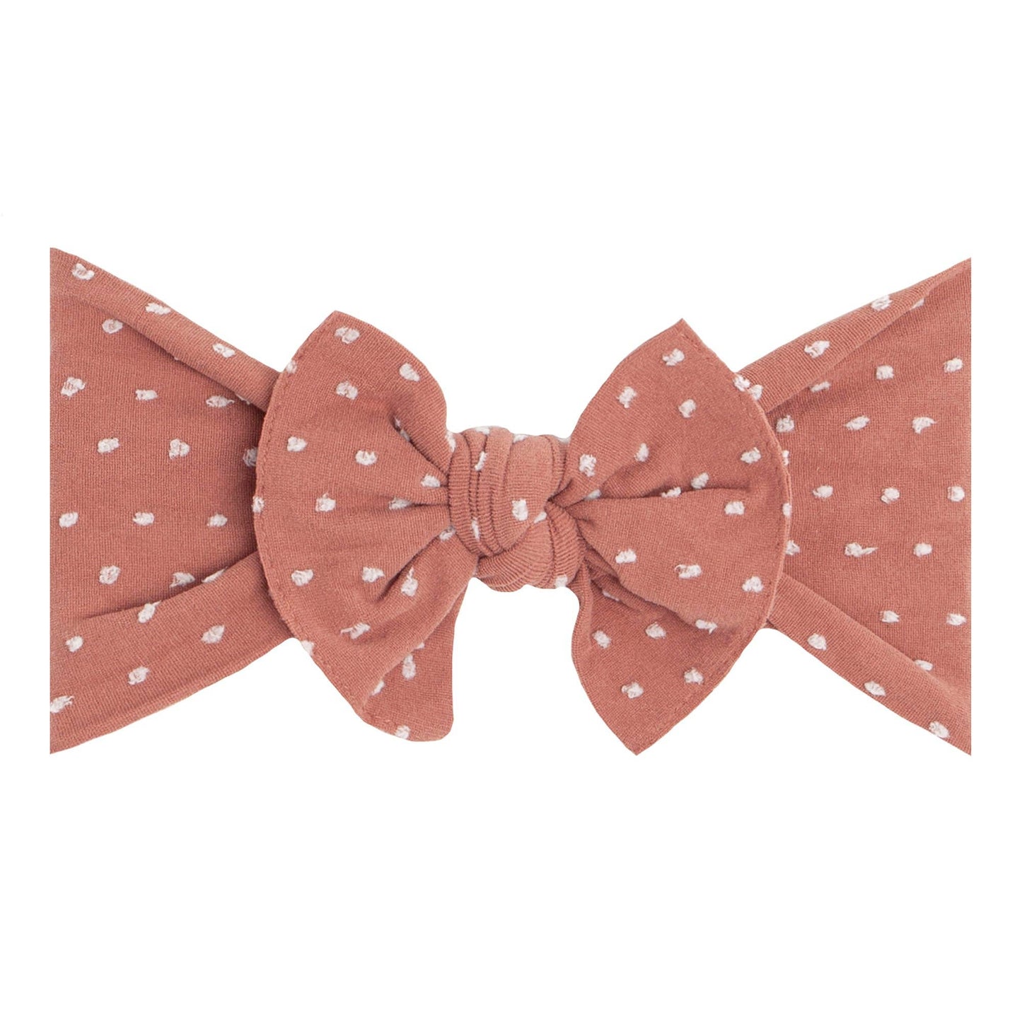 Baby Bling® Shabby Dot Knot: Ivory/White dot