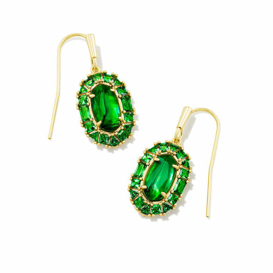 Lee Crystal Frame Drop Earrings