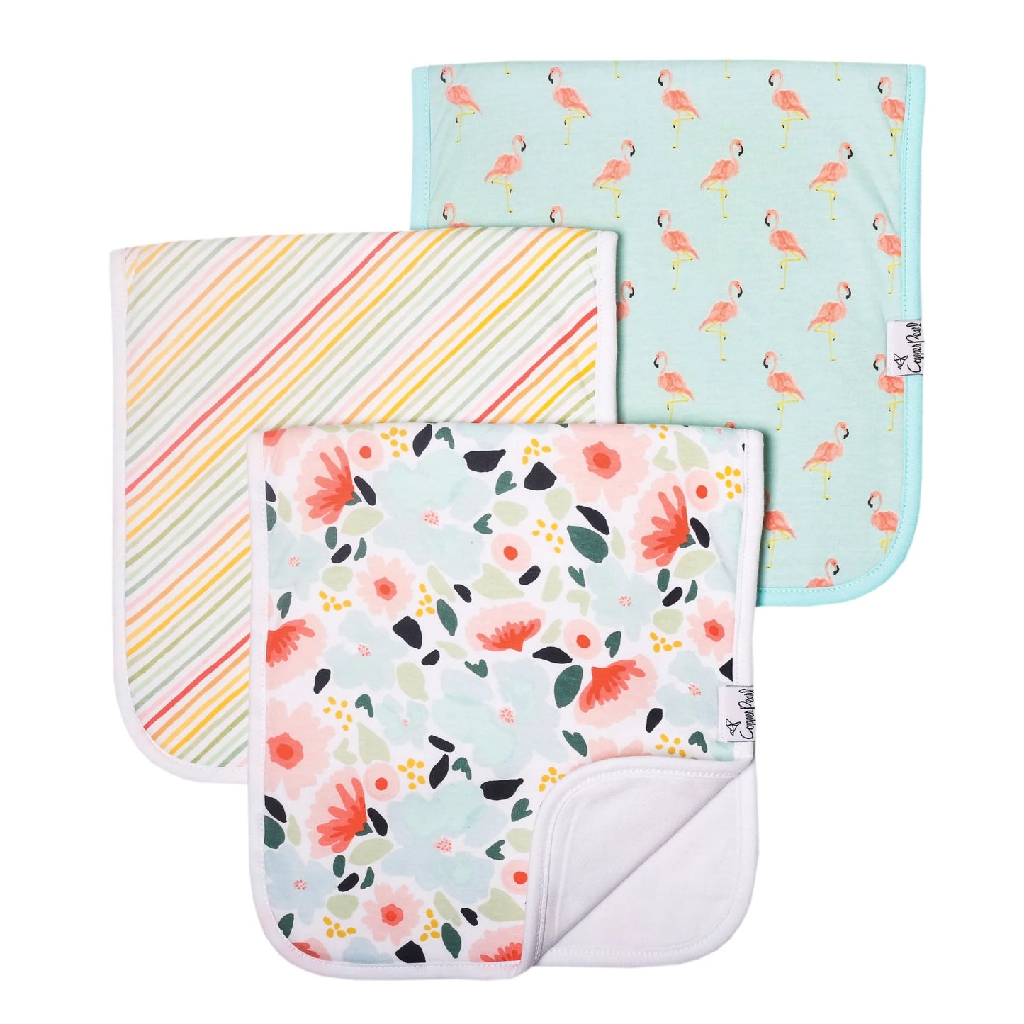 Copper Pearl Burp Cloth Sets (various prints)