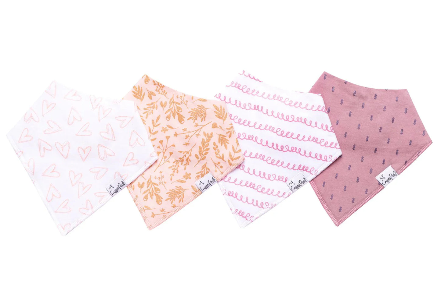 Copper Pearl Bandana Drool Bib Sets (various prints)