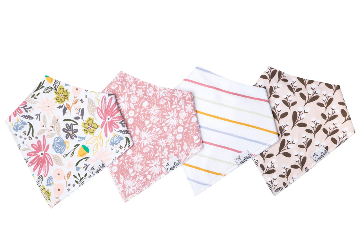 Copper Pearl Bandana Drool Bib Sets (various prints)