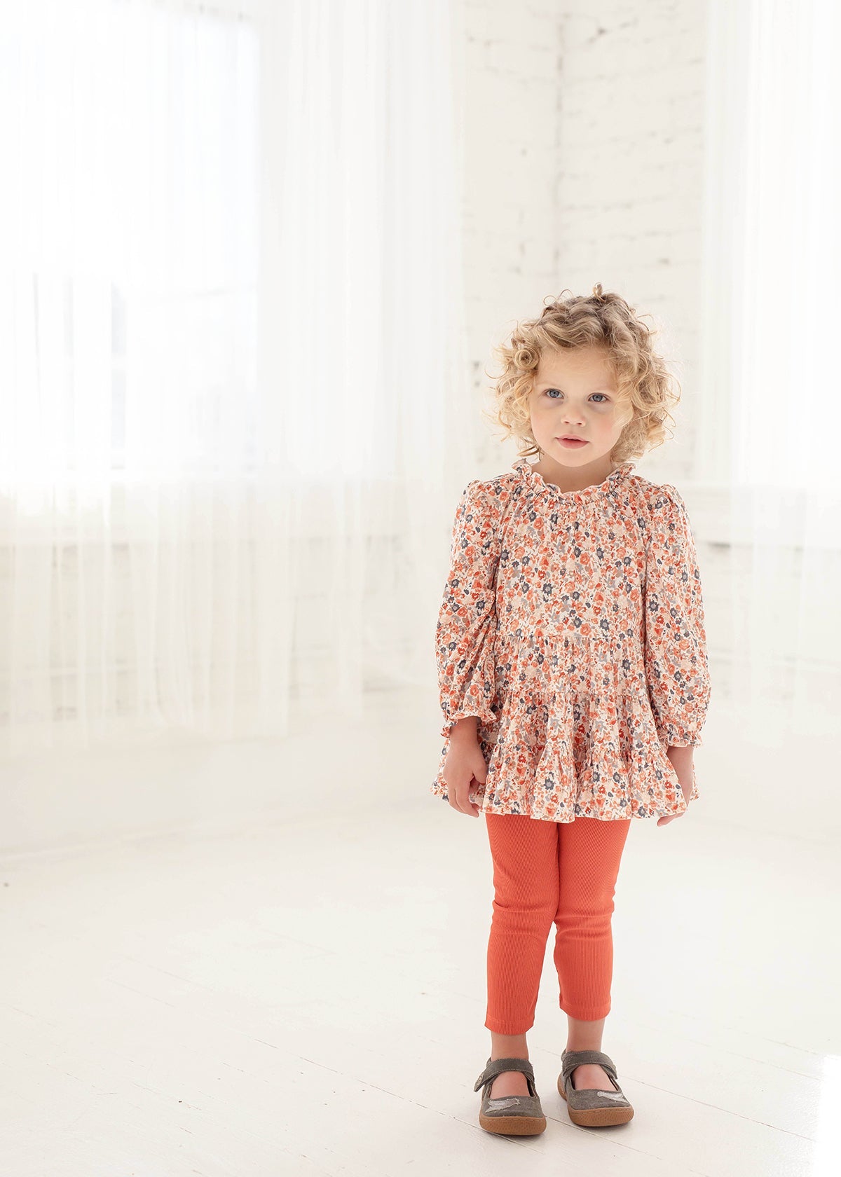 Mabel + Honey- Pumpkin Pie Rayon & Knit Two Piece Set