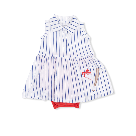 Baseball Stripe- Polo Tennis Dress