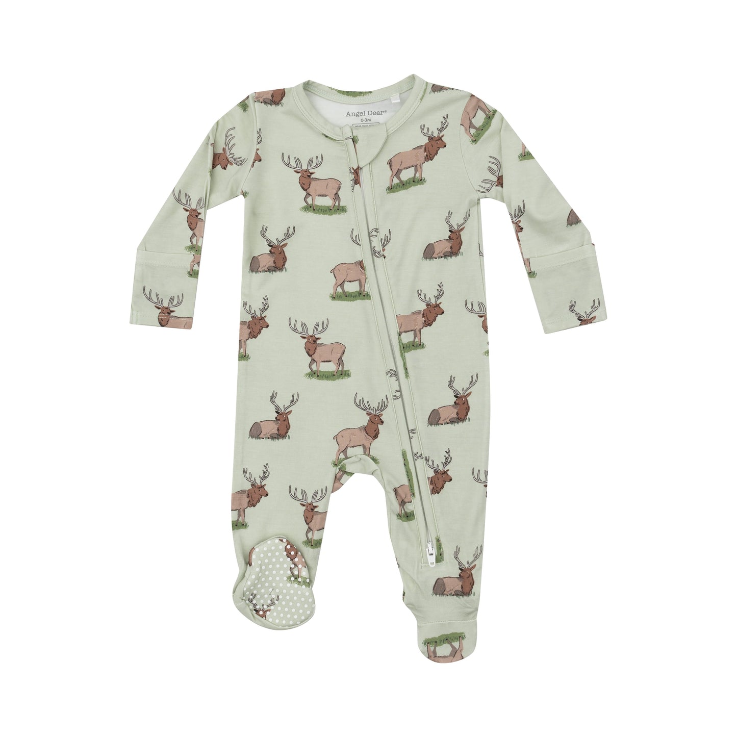 Two Way Zipper Footie Pajama- Elk